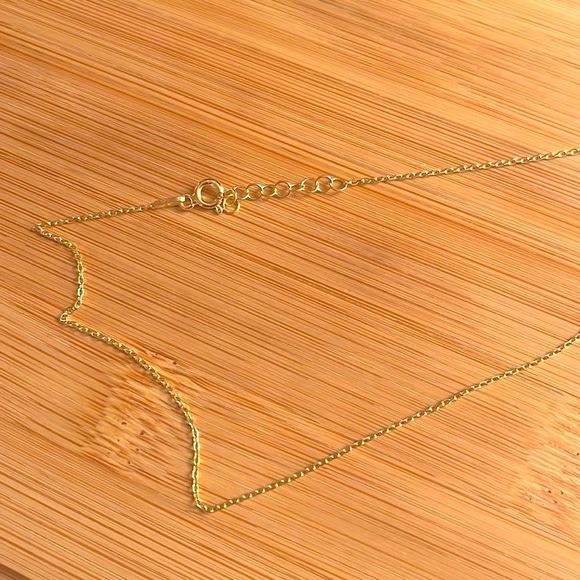 Brand New 14K Gold Plated Sterling Silver Monogram "N" Necklace Alexandrite Gem - Picture 10 of 13